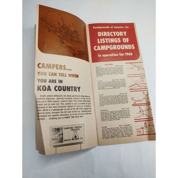 KOA Kampground Directory 1968 Ephemera Thermos Ad Petrolane LP-Gas Fueling Camp - Picture 5 of 7
